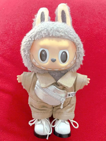 17cm Labubu V1/V2 Crossbody Bag for BJD Dolls – Cute 1/6, 1/8, 1/12 Doll Accessories & Waist Belt Bag Gift