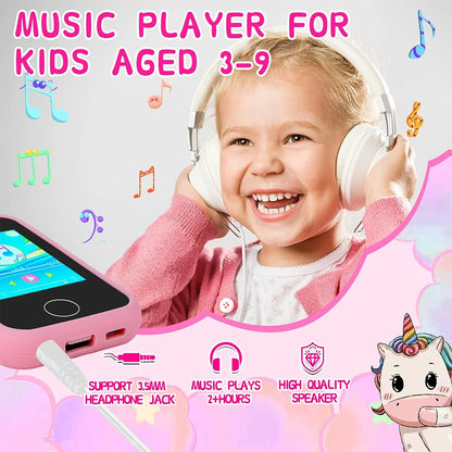 Kids Musical Smart Phone Toy – Cartoon Unicorn Touchscreen Baby Mobile for Girls & Boys, Educational Birthday & Christmas Gift
