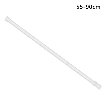 18-110cm Adjustable Telescopic Curtain Rod – Spring-Loaded Extendable Hanging Pole for Home & Bathroom