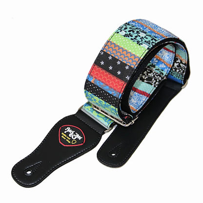 New High-Quality Cotton Guitar Strap – Adjustable Length, 6.2cm Wide for Acoustic & Electric Bass Guitars