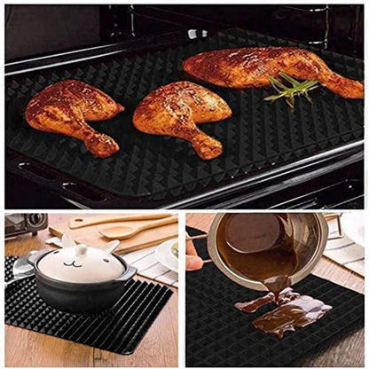Silicone Cooking Mat – Heat-Resistant Pyramid Baking Sheet for Pizza, BBQ, Grilling & Roasting