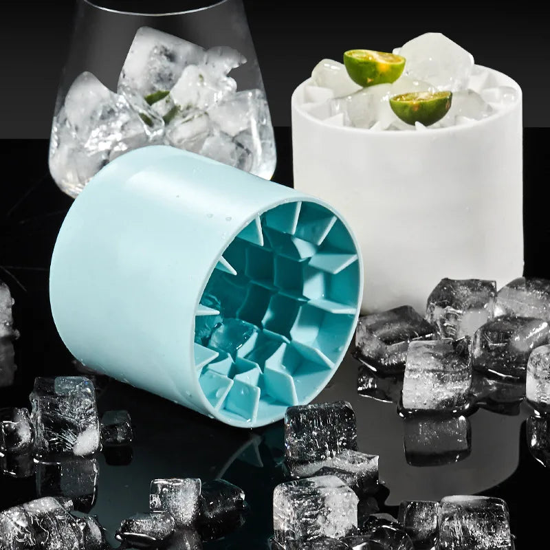 Quick-Freeze Silicone Ice Bucket Mold - Creative Design Ice Cube Tray, Food Grade Ice Maker for Whiskey, Beer, and Beverages