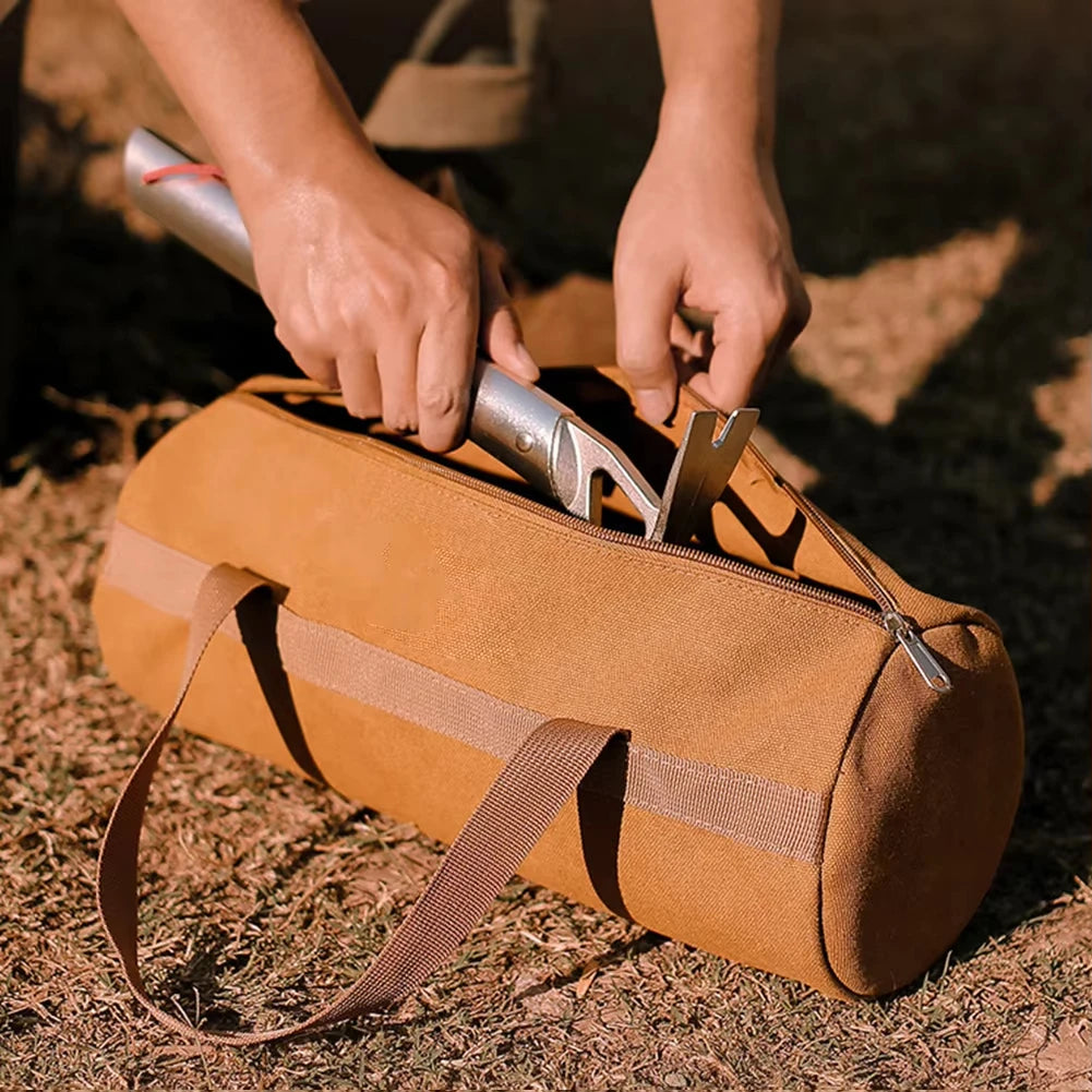Large Capacity Tent Peg Storage Bag - Lightweight Portable Pouch for Camping Stakes, Ground Nails and Outdoor Tools