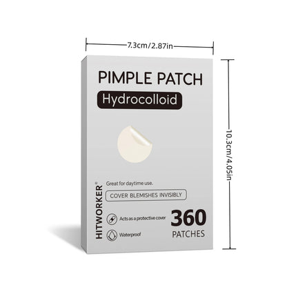 360PCS Invisible Acne Patches - Hydrocolloid Pimple Spot Cover Stickers for Skin Care
