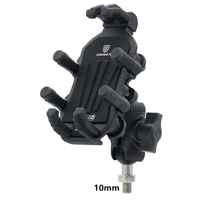 Aluminum Motorcycle Handlebar Phone Holder – Anti-Vibration Navigation & Mirror Mount Stand
