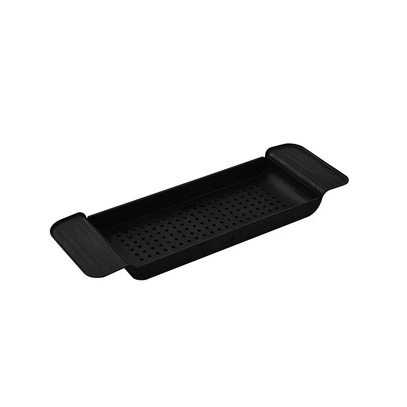 Extendable Bamboo Bathtub Shelf – Bathroom Tray & Shower Caddy for Towel, Book & Storage Organizer