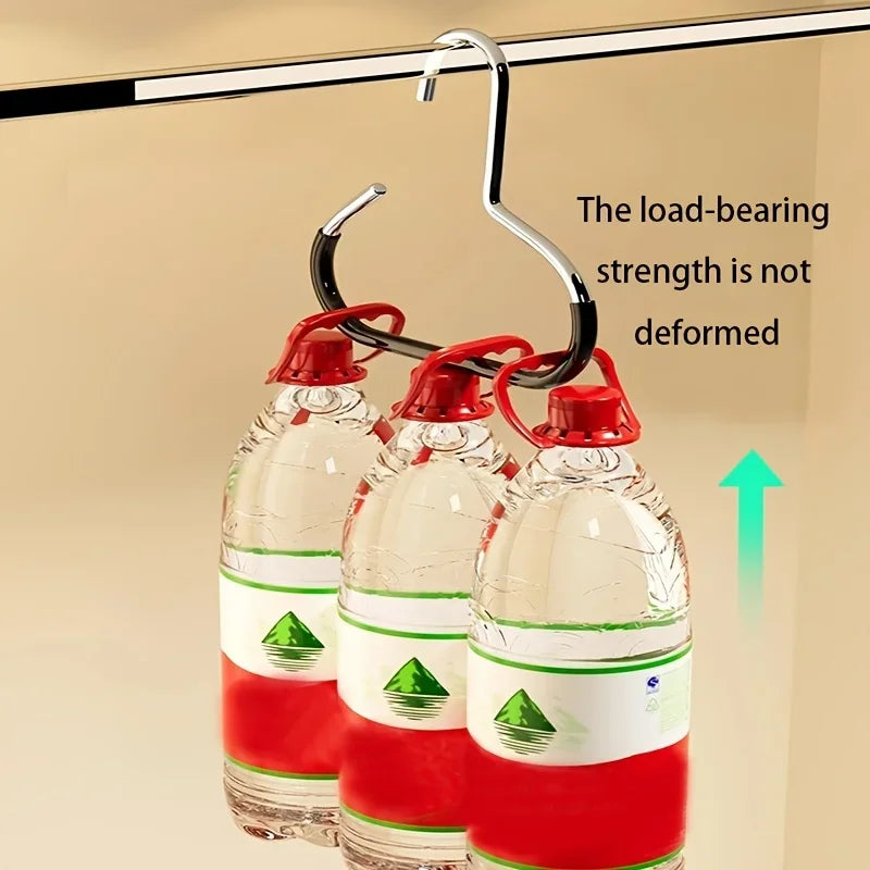 5PCS Manganese Steel Round Hooks — Strong Multi-Purpose Hangers for Hats, Ties, Scarves & Bags