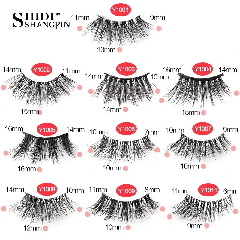 SHIDISHANGPIN 3D Half Cat Eye Lashes – Natural Winged Fox Faux Mink Eyelashes for Makeup