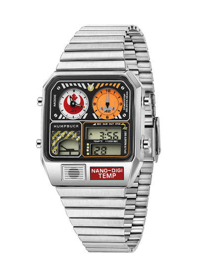 HUMPBUCK Digital Watch for Men – Classic Multifunctional Wristwatch with Temperature, Stopwatch, Dual Time & Calendar