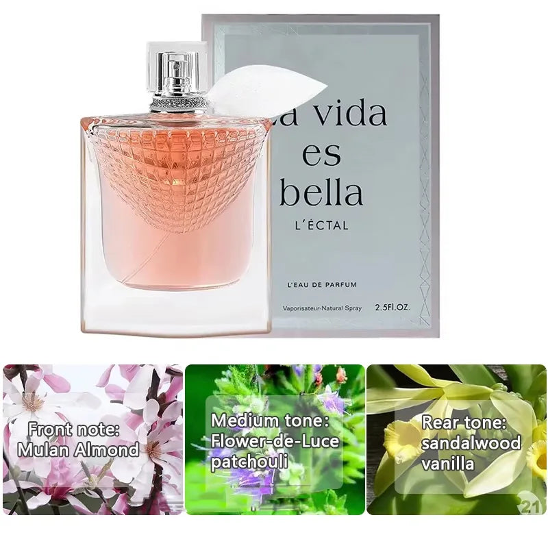 Original 75ml Beautiful Life Women’s Perfume – True Love Rose Fragrance, Fresh & Romantic Long-Lasting Scent
