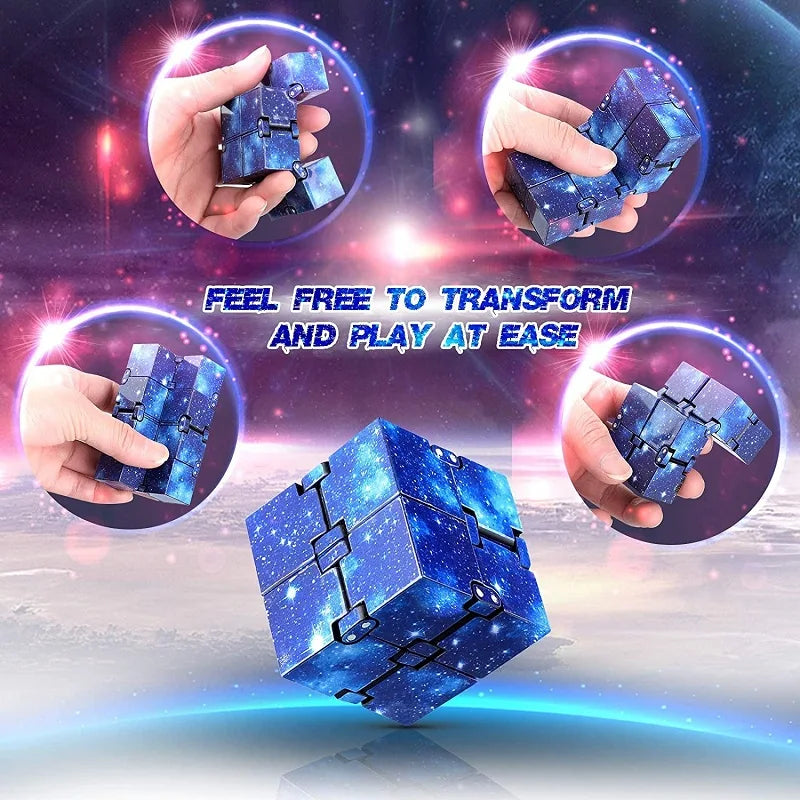 Infinity Cube Fidget Toy — ADHD & Anxiety Stress Relief Puzzle for Kids & Adults