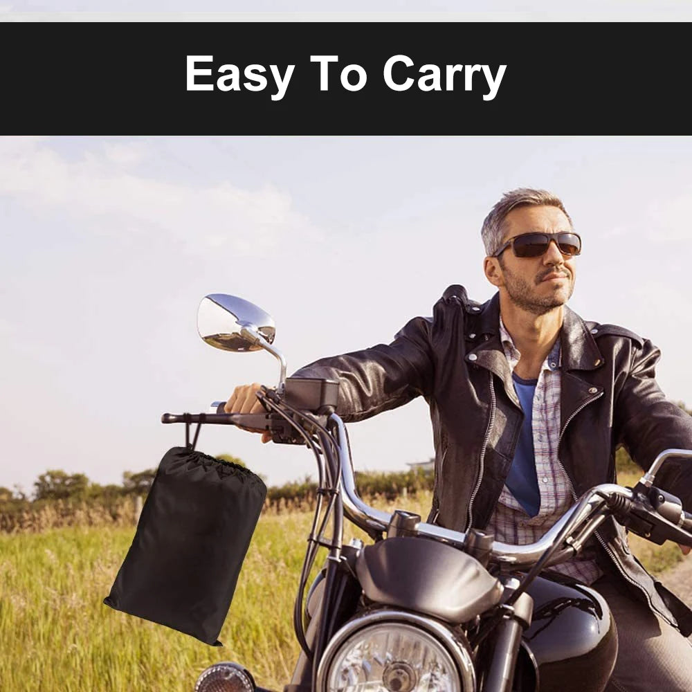 Waterproof Motorcycle Cover: All-Season UV Protective Scooter Shelter - Indoor/Outdoor 190T Fabric, Dustproof & Wear-Resistant