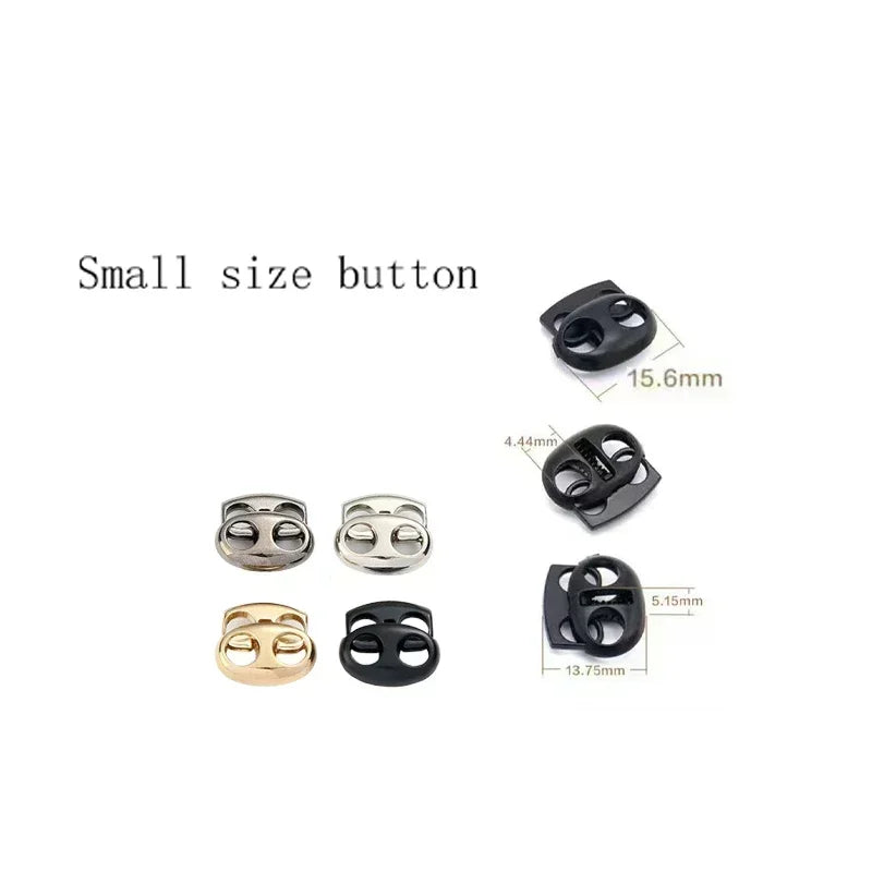 10PCS Twin Hole Metal Cord Lock Set – 4–5.5mm Drawstring Stoppers for Shoelaces & Sportswear Accessories