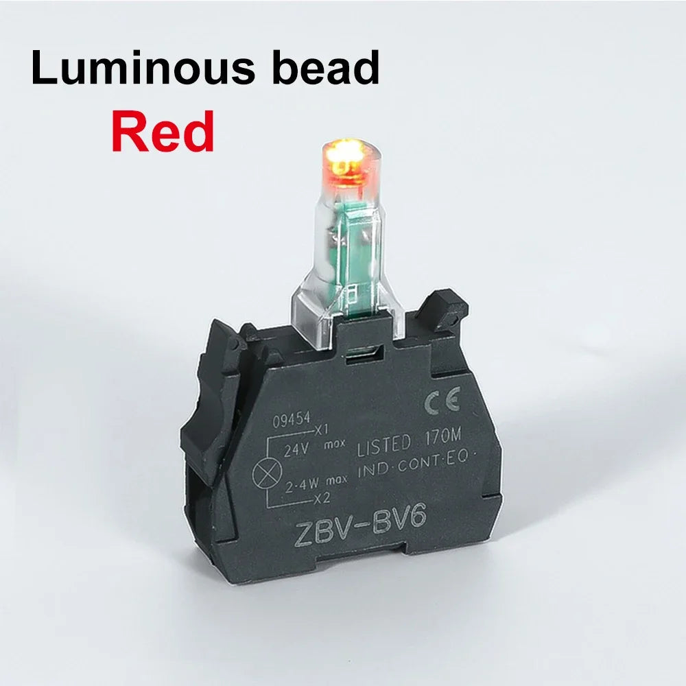 XB4 22mm LED Rotary Selector Switch – 1NO/2NO/1NO1NC Self-Locking 2/3 Position Control Knob 12V/24V/220V 10A Red Green Indicator