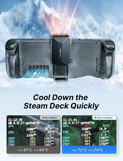 Steam Deck Upgraded Cooling Fan with Stand – High-Performance Cooler Accessory for Valve Steam Deck Heat Dissipation System