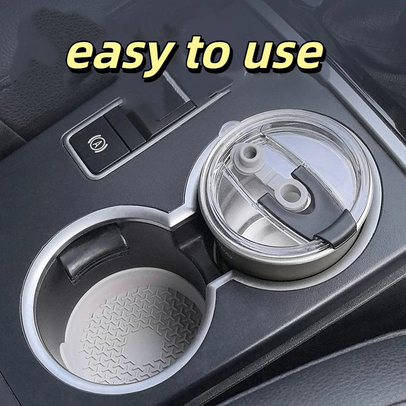 2PCS Anti-Slip Silicone Car Cup Holder Coasters – Universal Vehicle Water Bottle Mats, Shockproof & Insulated Insert Pads