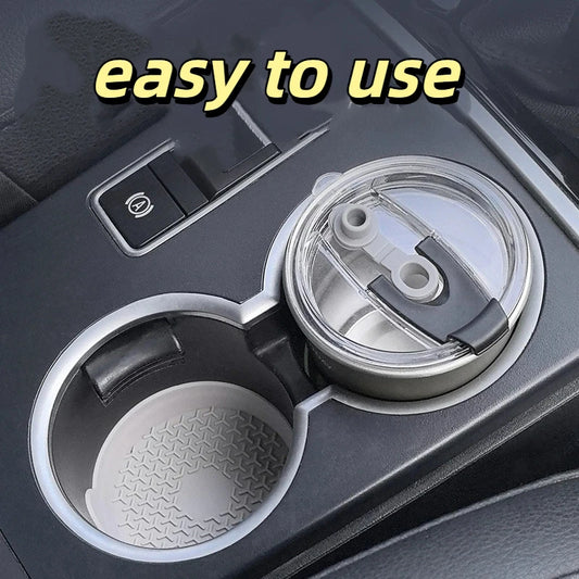 2PCS Anti-Slip Silicone Car Cup Holder Coasters – Universal Vehicle Water Bottle Mats, Shockproof & Insulated Insert Pads
