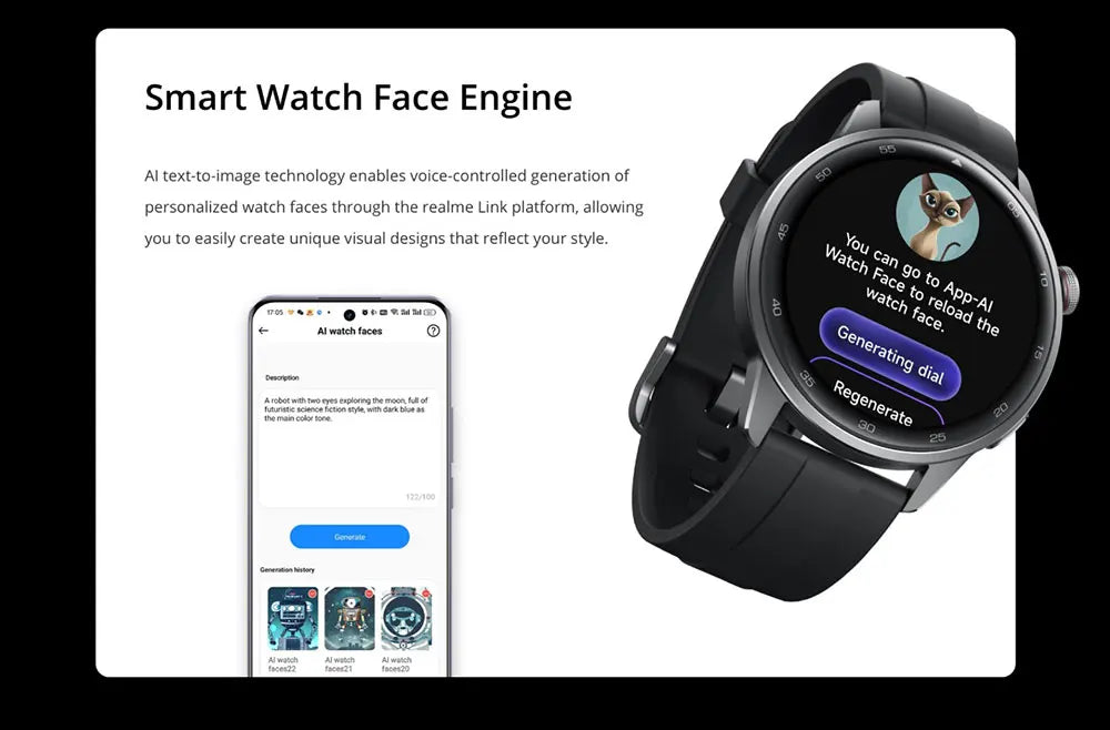 Global Version realme Watch S2 – 1.43'' AMOLED Smartwatch, 20-Day Battery, AI Engine, IP68 Waterproof