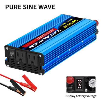 Pure Sine Wave Inverter 5000–10000W – 12V DC to 110V AC Portable Solar & Car Power Converter