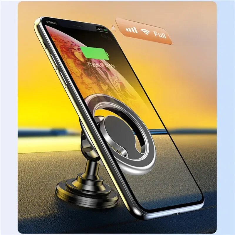 Magnetic Car Phone Holder — MagSafe-Style Universal Car Mount & GPS Mobile Bracket for iPhone 15/14/13/12, Samsung & Xiaomi