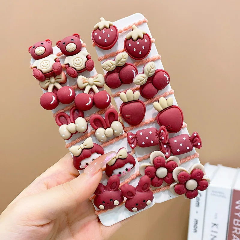 10PCS Colorful Floral Hair Bands for Girls - Soft Elastic Hair Ties in Pastel and Vibrant Colors for Everyday Wear and Special Occasions