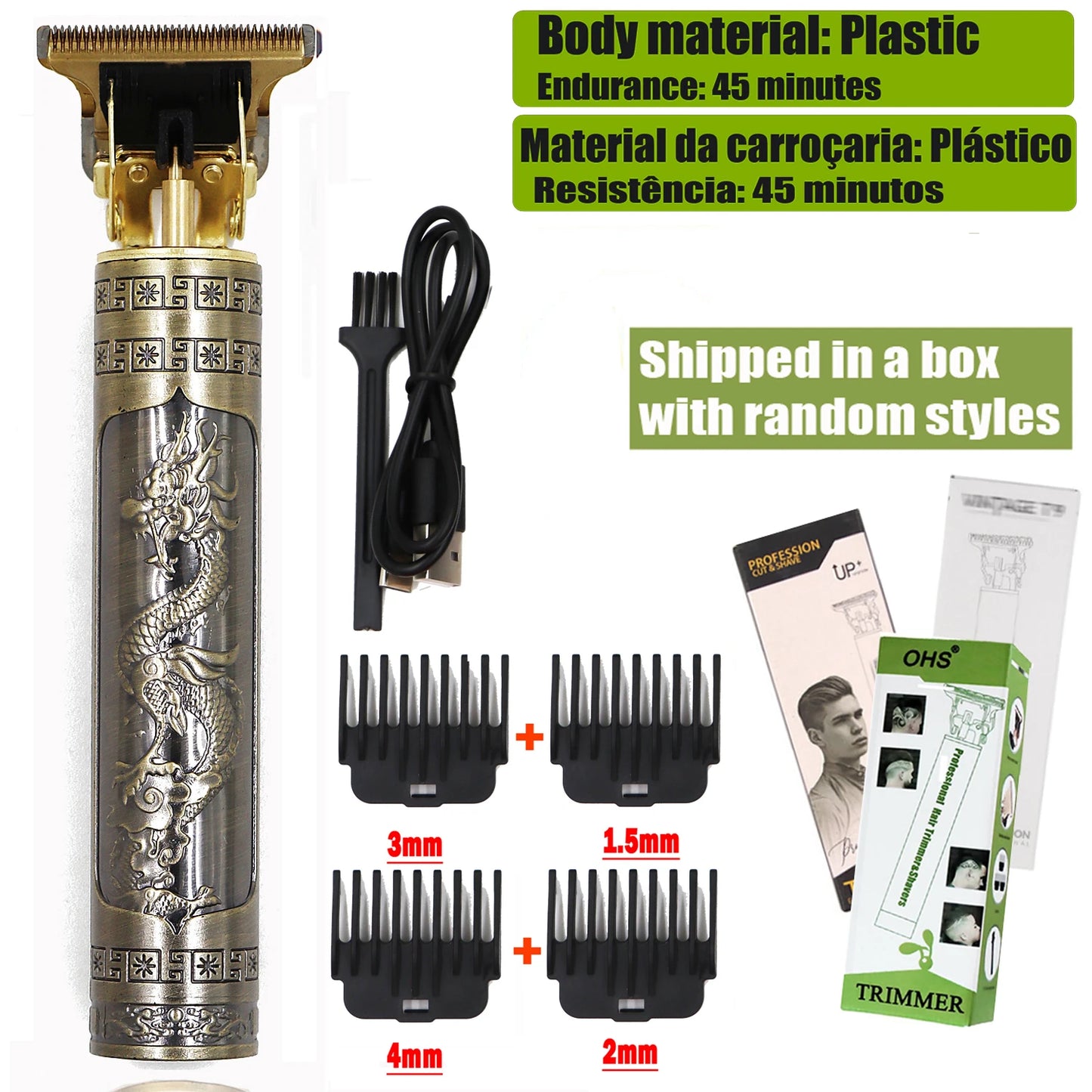 T9 Electric Hair Clipper & Beard Trimmer — 0mm Precision Body Hair Shaver for Men, Professional Haircut & Grooming
