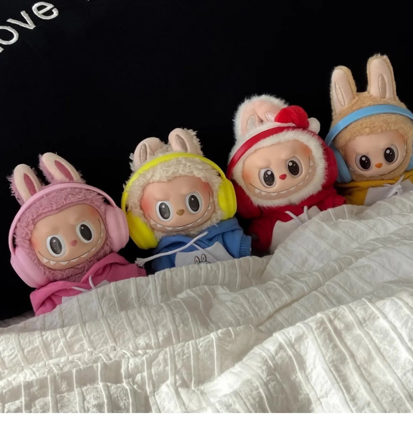 Labubu Doll Accessories — 17cm Fashion & 10cm Cotton Doll Macaron Color Earphones for Labubu Dolls