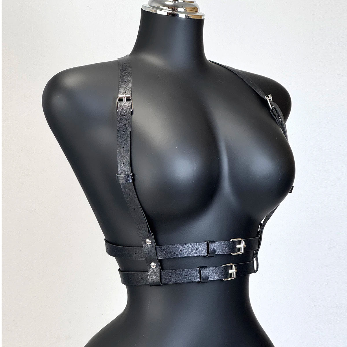 Women's PU Leather Waist Belt - Punk Gothic Chest Harness Harajuku Suspenders