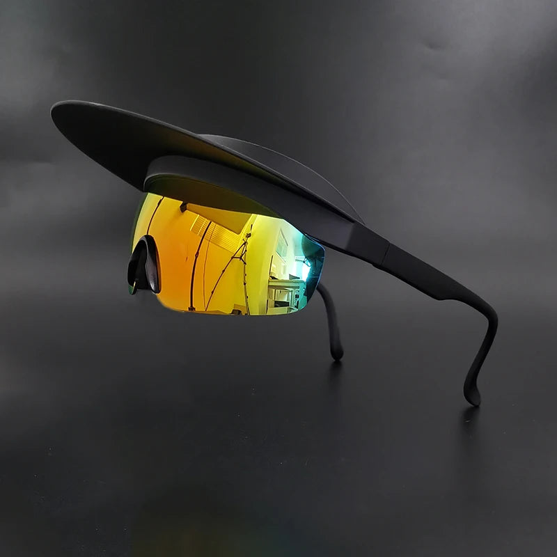 UV400 Cycling Sunglasses - Brim Sun-Proof Men Women 2024 Road Bike Glasses Male Female Bicycle Goggles MTB Sport Eyewear Lens Eye