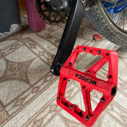 Ultralight Nylon Fiber Bicycle Pedals with Du Bearing - Widened Design for BMX & MTB - High-Quality Bike Pedal Accessories