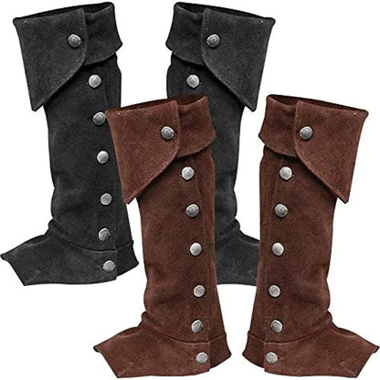 Halloween Medieval Bandage Shoe Covers – Unisex Leg Guard Boots for Viking, Warrior & Knight Cosplay Armor