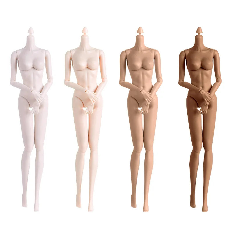 29cm 1/6 Doll Body Accessories – Flat-Foot Replacement Legs for Supermodel Dolls, DIY Dress-Up Toy in White, Normal & Tan Skin