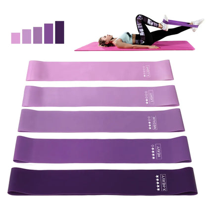 Get Fit Anywhere: Elastic Resistance Bands for Home Training, Yoga, Pilates, Crossfit - Stretching Workout Gym Equipment for Versatile Fitness Routines