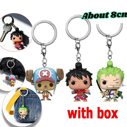 One Piece Wano Country Figure Keychain - Luffy, Roronoa Zoro & Tony Chopper Backpack Pendant Ornament
