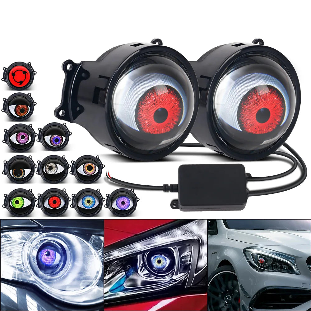 Dynamic LED Car Headlights - Devil Eye Eagle Eye Styling Lights for Car Decoration & Custom Accessories