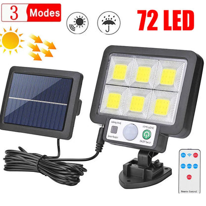 LED Solar Split Wall Lamp - 3 Mode Waterproof Motion Sensor Garden Street Lighting for Security - Solar Powered Garden Wall Light