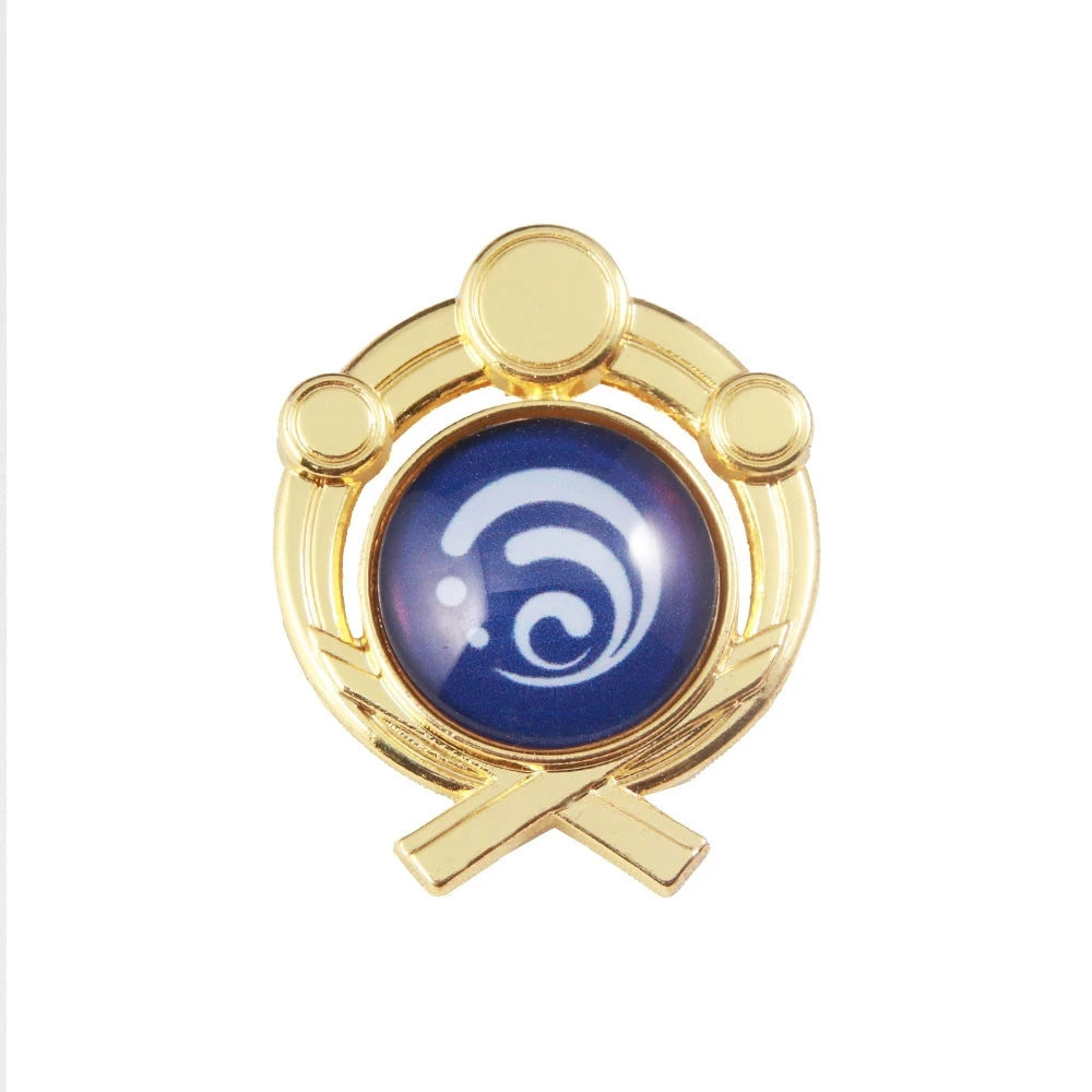 Genshin Impact Metal Brooch Pins - Primogem Xiao Vision Element Badge Cosplay Collectible Jewelry