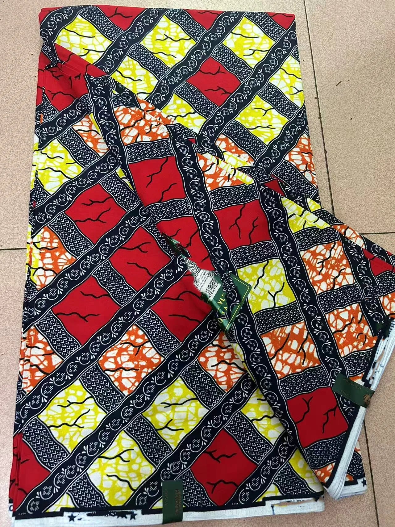 African Ankara Wax Print Fabric - 100% Cotton Soft Nigerian Real Wax Material for Women’s Party Dresses