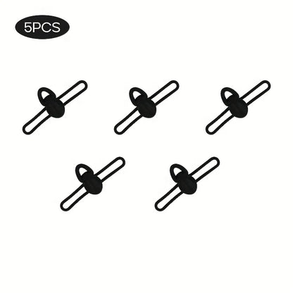 Silicone Fishing Hook Fixers - 5-Piece Elastic Anti-Slip Rod Hook Clips