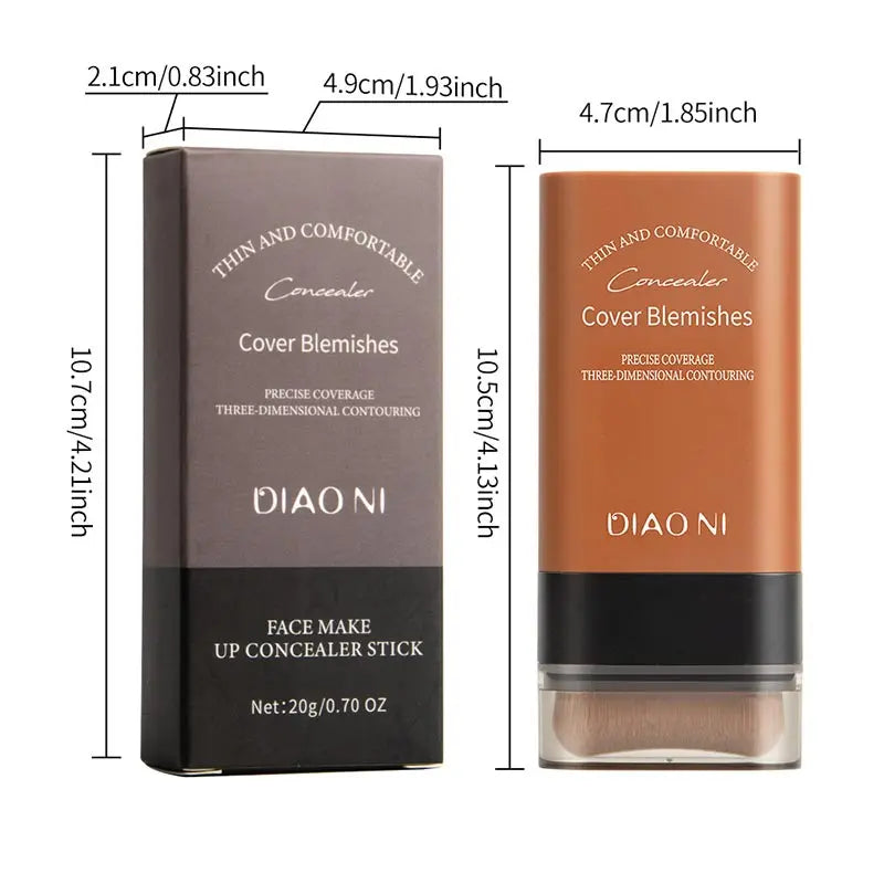 Eraser Foundation Stick – Velvet Moist Long-Lasting Liquid Concealer for Flawless Face Makeup