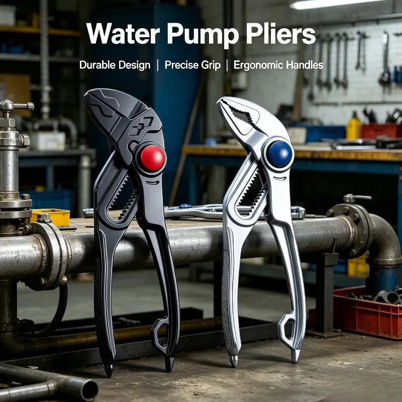 4-Inch Adjustable Water Pump Pliers - Heavy-Duty High-Hardness Multifunctional Pipe Repair Hand Tool