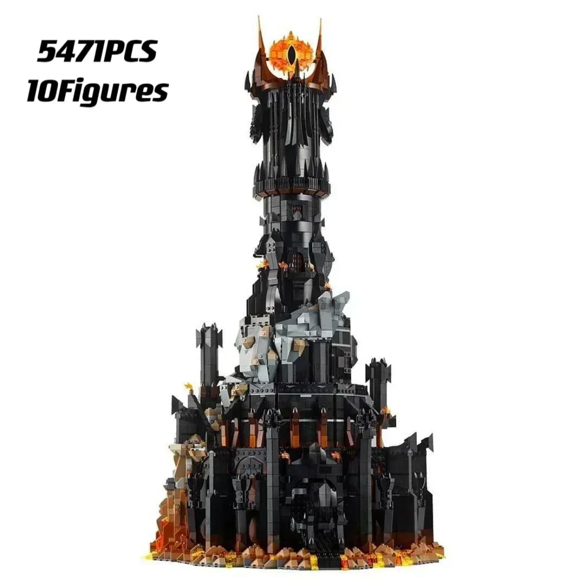 5471pcs Black Tower Dark Building Blocks Set – Large MOC Model Bricks Kit Toy Gift for Boys & Adults