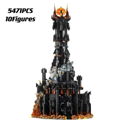 5471pcs Black Tower Dark Building Blocks Set – Large MOC Model Bricks Kit Toy Gift for Boys & Adults