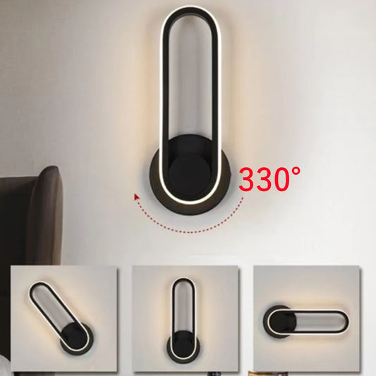 Modern Rotatable LED Wall Light - Indoor Wall Sconce for Bedroom, Stairway, Living Room and Dining Room