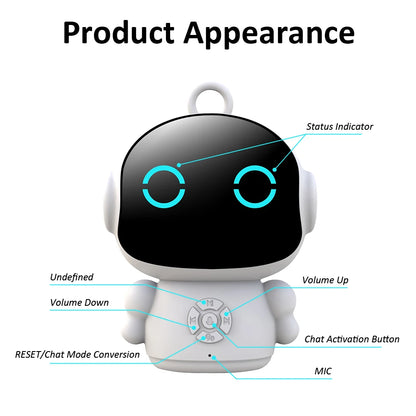 Tuya Smart AI Robot Toy – WiFi Voice Interactive Educational Learning Machine with Speech Recognition for Kids