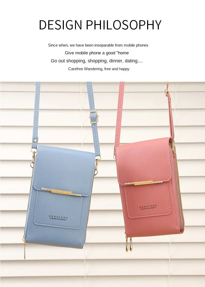 Crazy Bag Women's Fashion Touch Screen Lock Cell Phone Bag – Mobile Phone & Card Holder Crossbody Shoulder Bag