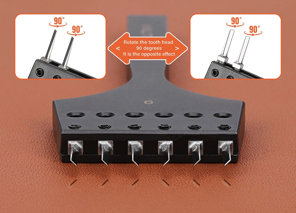 WUTA 3G Replaceable Leather Punch Heads – Diamond, Olive & Round Hole Pricking Irons for DIY Leathercraft