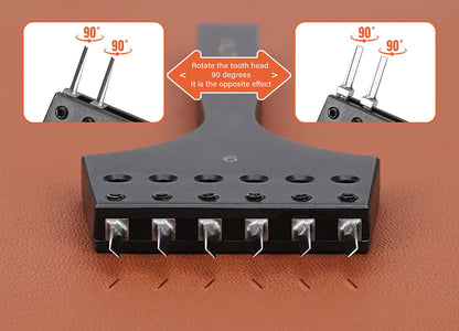 WUTA 3G Replaceable Leather Punch Heads – Diamond, Olive & Round Hole Pricking Irons for DIY Leathercraft
