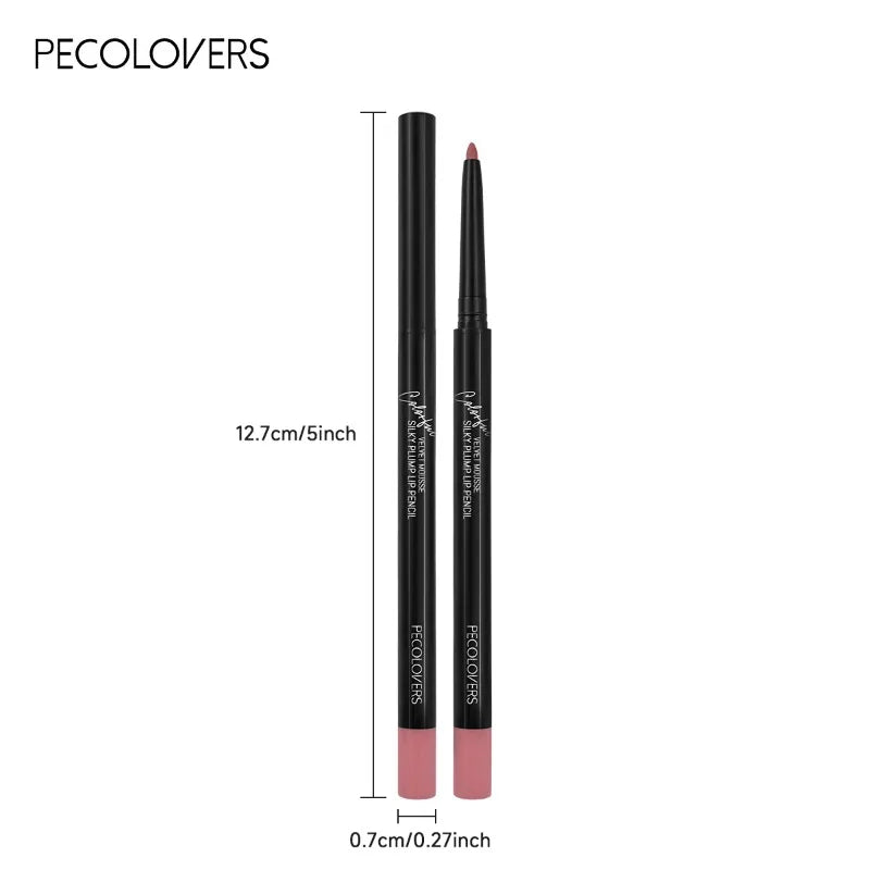 Waterproof Matte Lipliner Pencil – Long Lasting Red Contour Tint, Non-Stick & Moisturizing Lipstick in 12 Colors