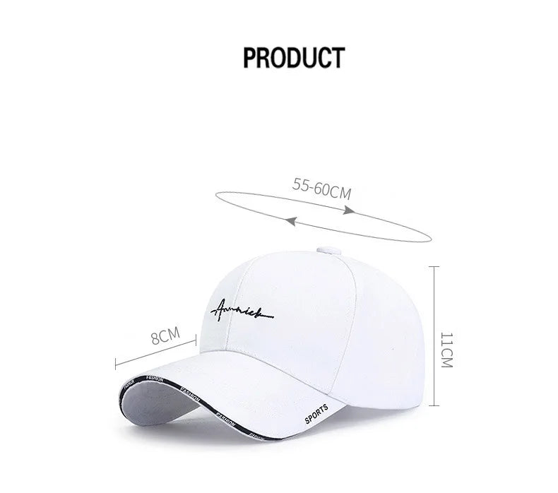 Women's Korean Letter Embroidery Baseball Cap – Breathable Sports Sun Hat